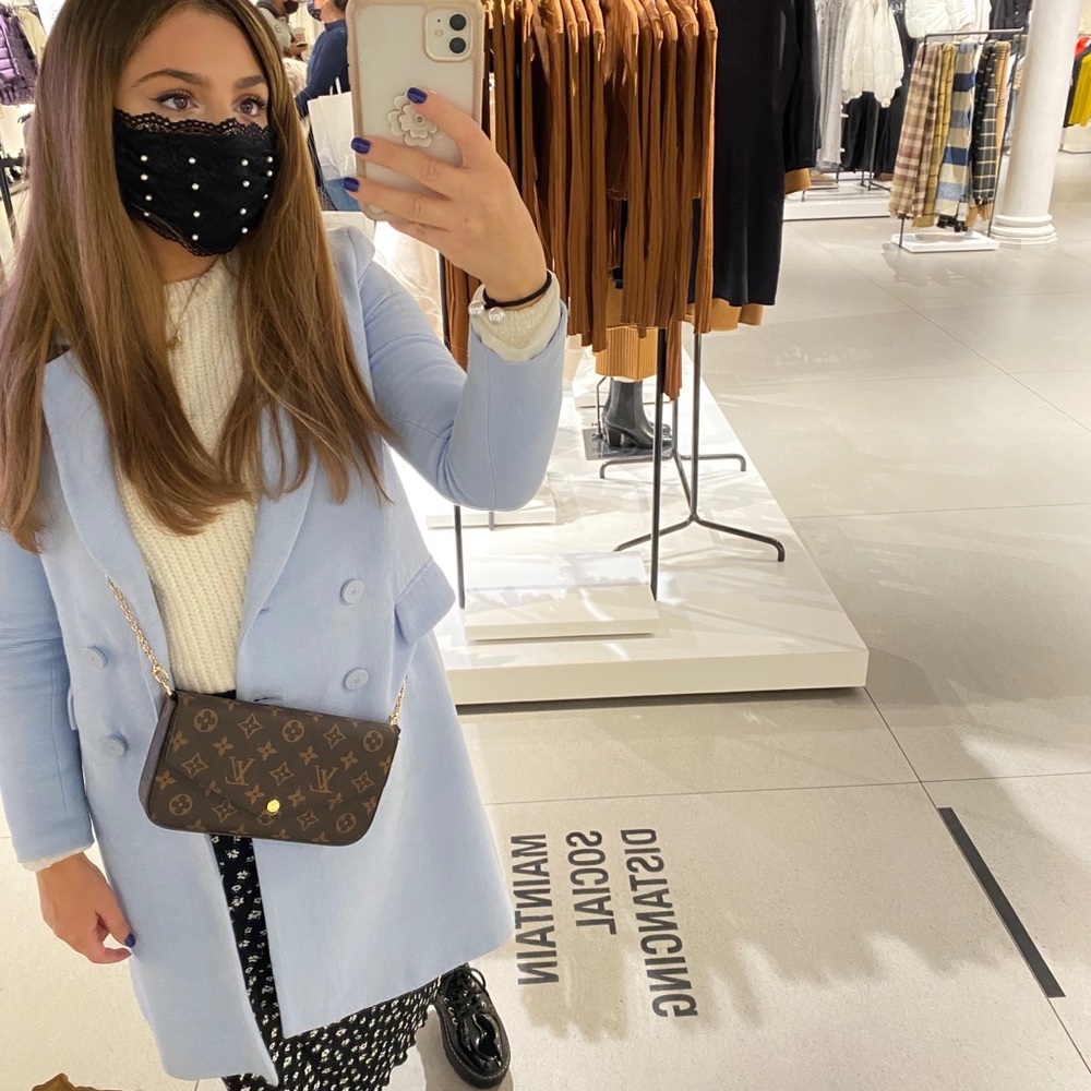 Zara baby blue pea coat 💙 - Picture 2 of 4